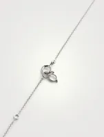 Petite Je T'Aime Bo Bo 18K White Gold Necklace With Diamonds
