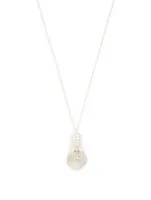 Sterling Silver Light Bulb Charm Necklace