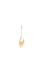 Gold-Tone Silver Scorpion Earring