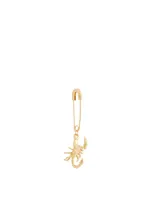 Gold-Tone Silver Scorpion Earring