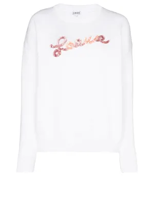 Cotton Embroidered Logo Sweater