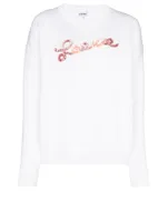 Cotton Embroidered Logo Sweater