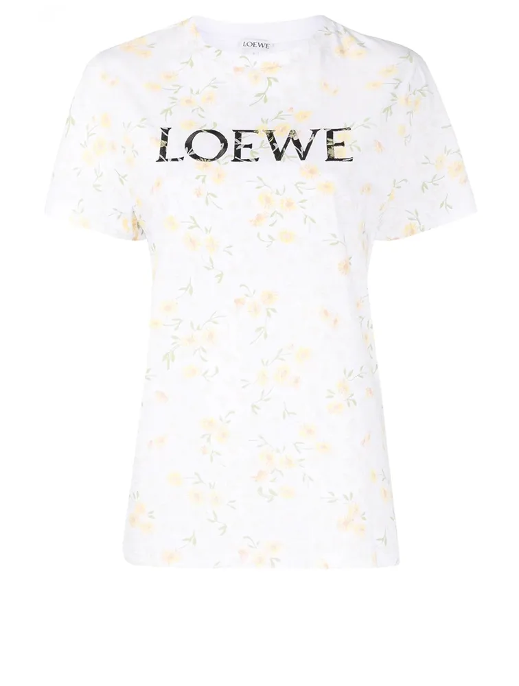 Cotton Logo T-Shirt Floral Print