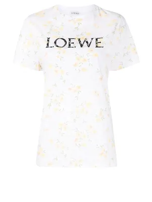 Cotton Logo T-Shirt Floral Print