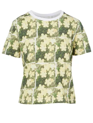 Cotton T-Shirt Daisy Print
