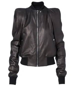 Tecuatl Zionic Leather Bomber Jacket