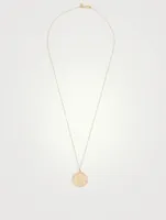 14K Gold Coin Necklace With Diamonds