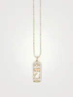 14K Gold Charm Necklace With Diamonds