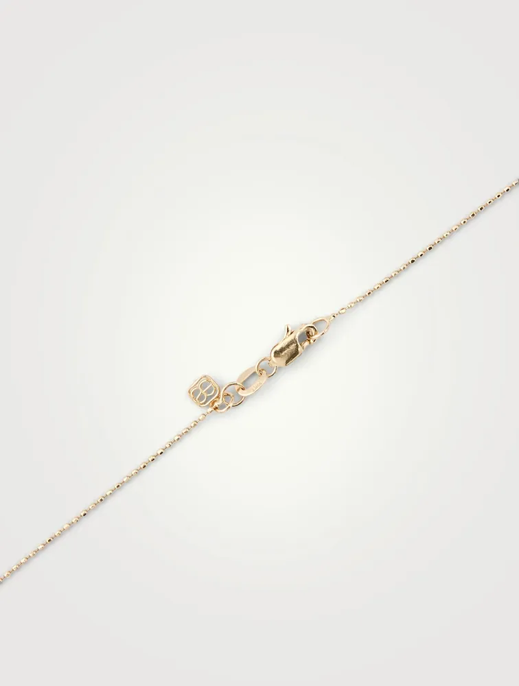 14K Gold Charm Necklace With Diamonds