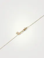 14K Gold Charm Necklace With Diamonds