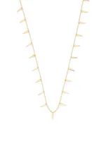 Large 14K Gold Fringe Necklace