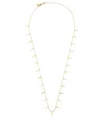 Large 14K Gold Fringe Necklace