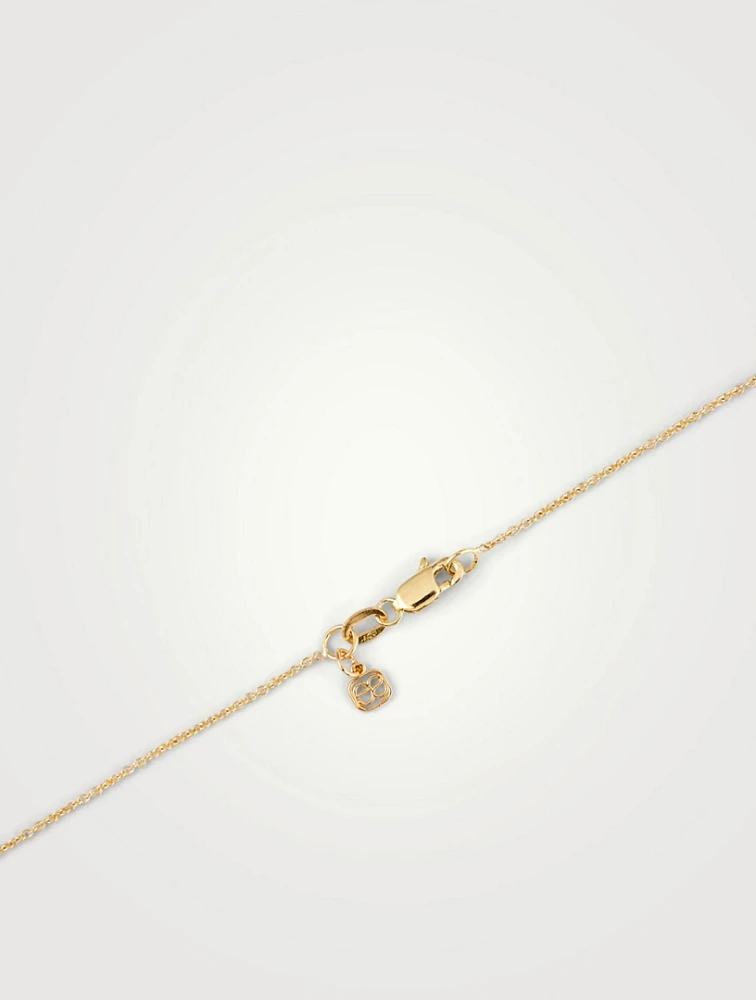 14K Gold Cascade Necklace With Diamonds