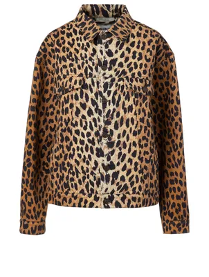 Denim Jacket Leopard Print