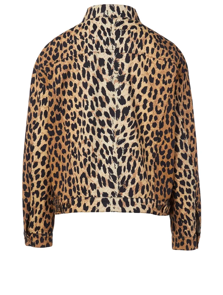 Denim Jacket Leopard Print