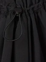 Long-Sleeve Drawcord Dress
