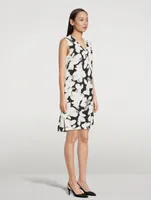 V-Neck Sleeveless Shift Dress Magnolia Print