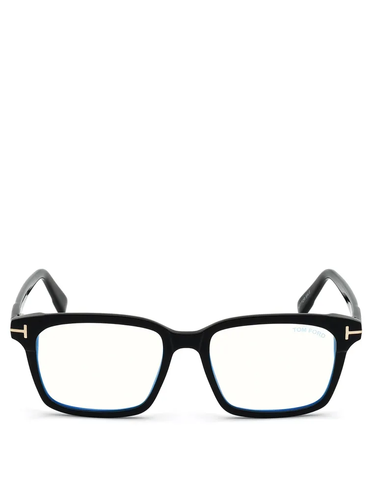 Square Optical Glasses With Blue Block Lenses