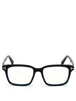 Square Optical Glasses With Blue Block Lenses