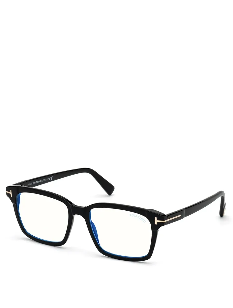 Square Optical Glasses With Blue Block Lenses