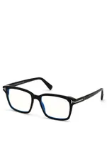 Square Optical Glasses With Blue Block Lenses
