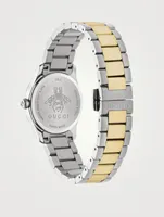 G-Timeless Feline Head Two-Tone Stainless Steel Bracelet Watch