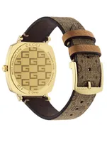 Gucci X Disney Grip Stainless Steel GG Supreme Strap Watch