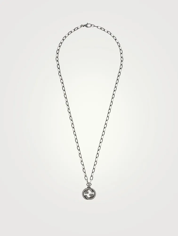 Silver Necklace With Interlocking G