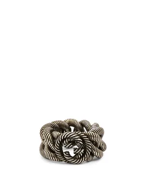 Silver Ring With Interlocking G