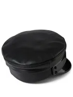 Leather Baker Boy Cap