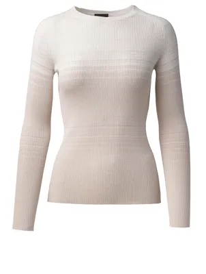 Cashmere and Silk Ribbed Knit Top