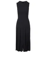 Wool-Blend Sleeveless Midi Dress