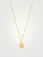 14K Gold Happy Face Necklace