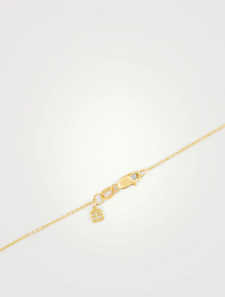 14K Gold Happy Face Necklace