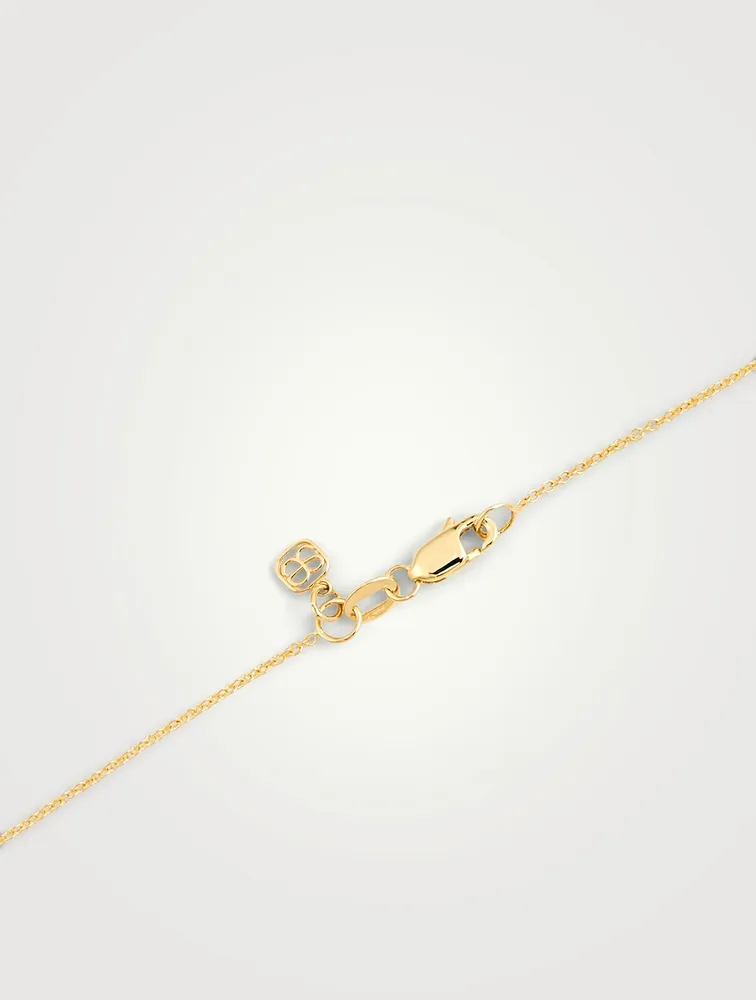 14K Gold Double Starburst Necklace With Diamonds