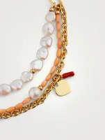 Cornetto Necklace With Pearls