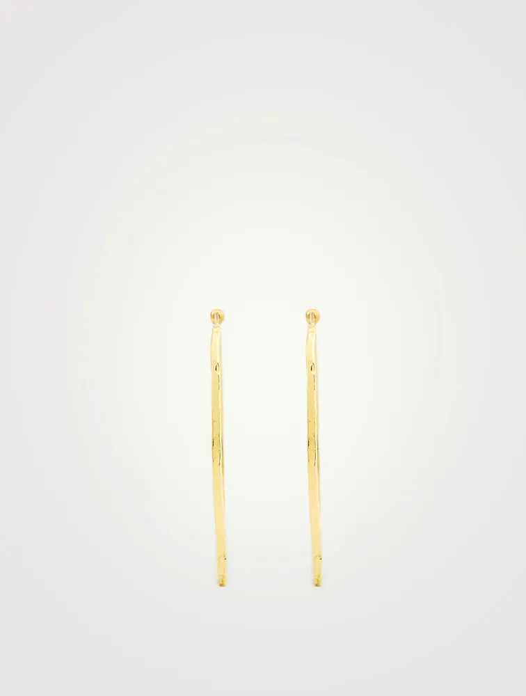 Medium 18K Hammered Gold Hoop Earrings