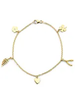 Mini 18K Gold Charm Bracelet