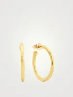 Small 18K Hammered Gold Hoop Earrings