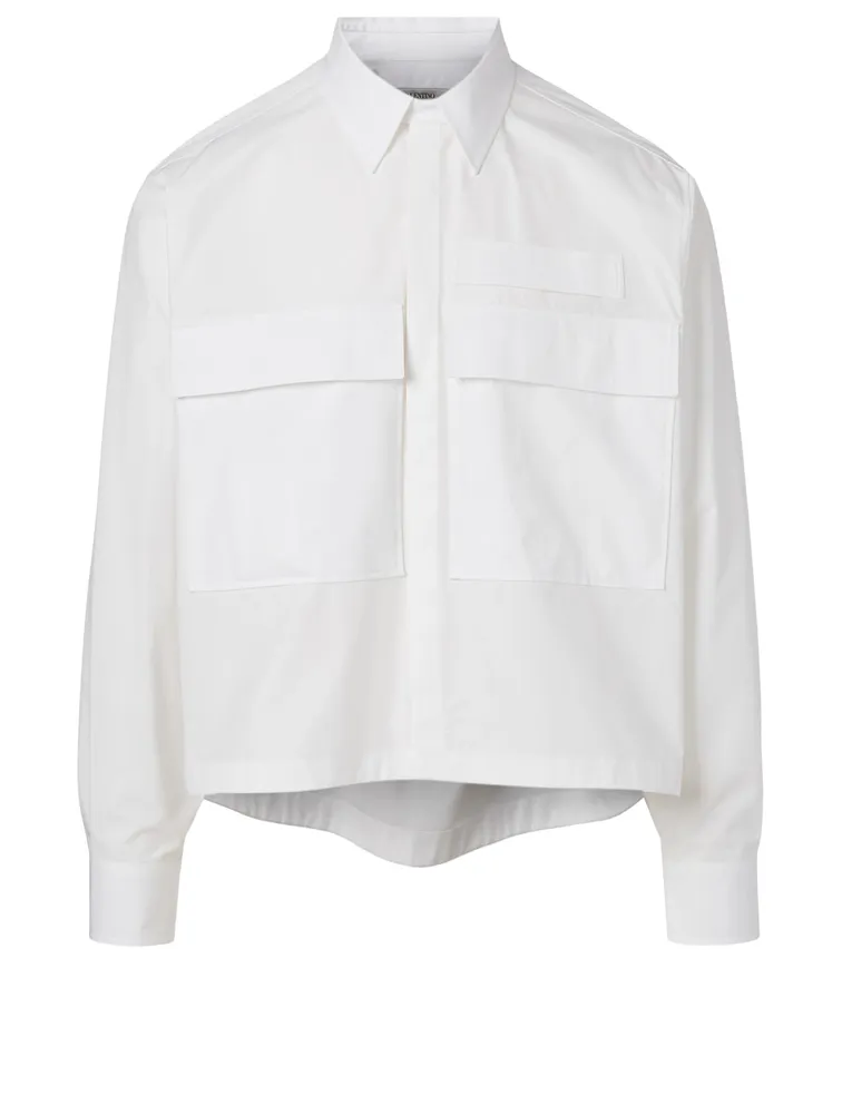 Cotton Shirt with Flap Pockets