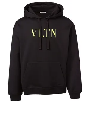 Cotton-Blend Hoodie With VLTN Logo