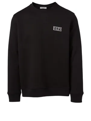 Cotton-Blend Sweatshirt With VLTN Tag