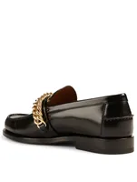 Leather Loafers With Chain