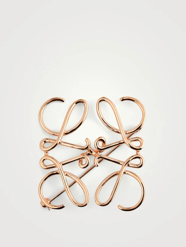 Loewe Anagram Brooch Gold