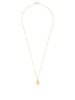 Conch Shell  10K Gold Diamond Pendant Necklace