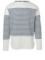 Cotton-Blend Long-Sleeve T-Shirt Striped Print