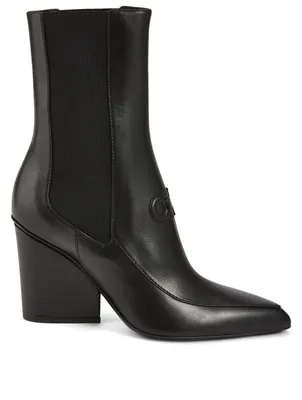 Marineo Leather Heeled Ankle Boots