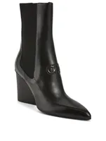 Marineo Leather Heeled Ankle Boots