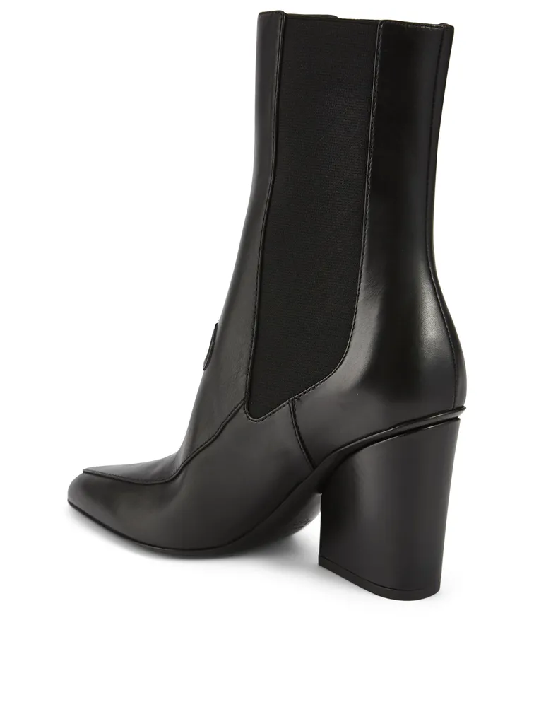 Marineo Leather Heeled Ankle Boots