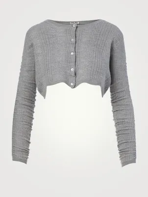 Cashmere And Silk Cropped Cardigan